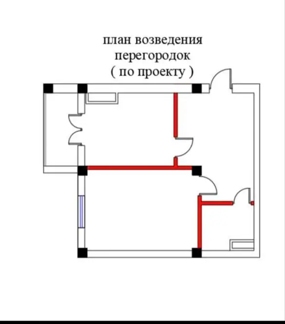 1 xonali kvartira sotiladi − 48 m²