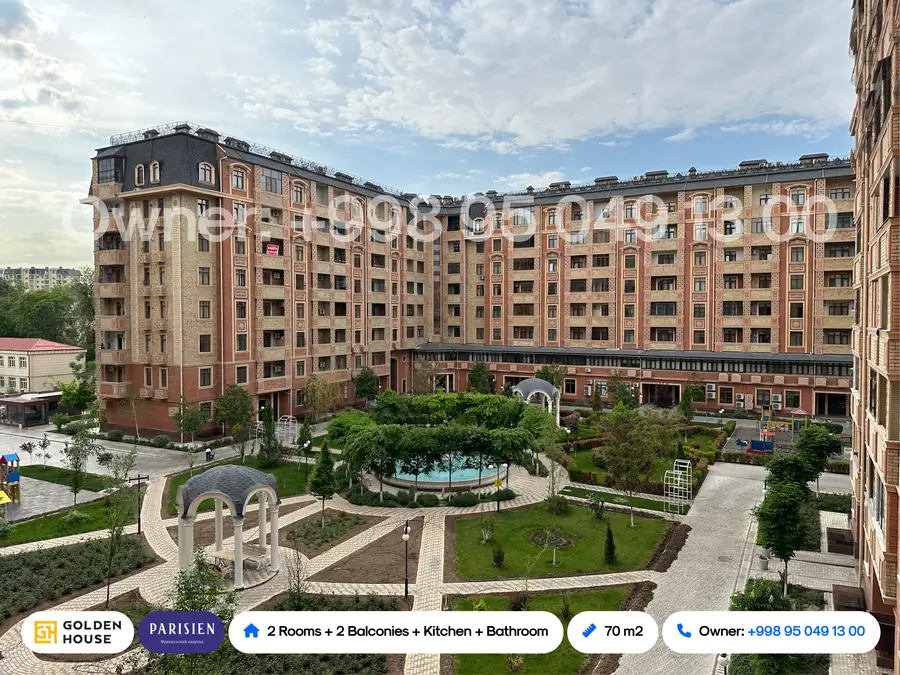 Ijaraga 2 xonali kvartira − 70 m²
