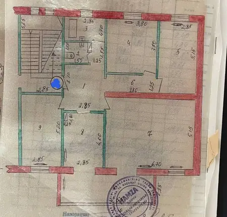 4 xonali kvartira − 127 m², 2/5 qavat