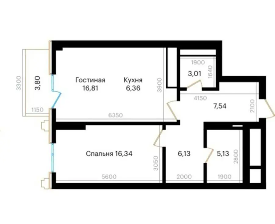 2 xonali kvartira sotiladi − 68 m²