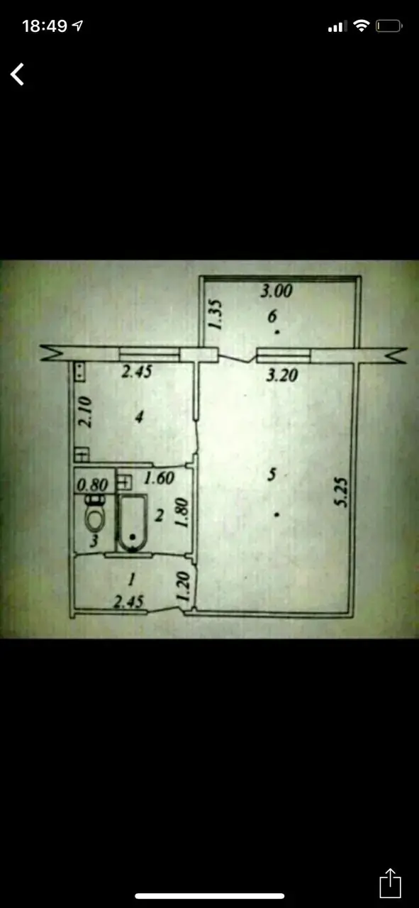 Продается 1-комнатная квартира − 33 м²