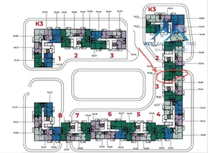 3 xonali kvartira − 60 m², 5/15 qavat