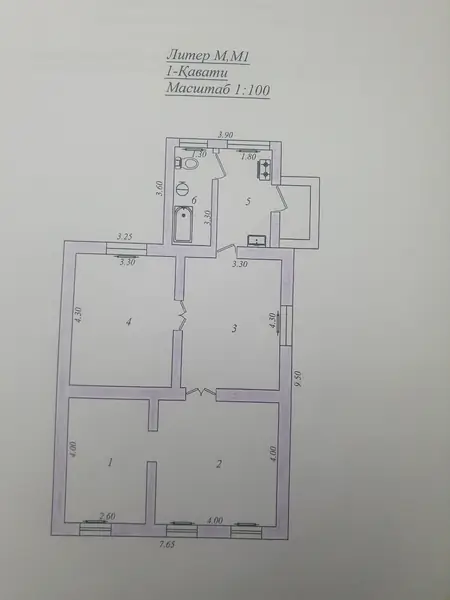 1 qavatli uy − 65 m², 3.5 sot. 