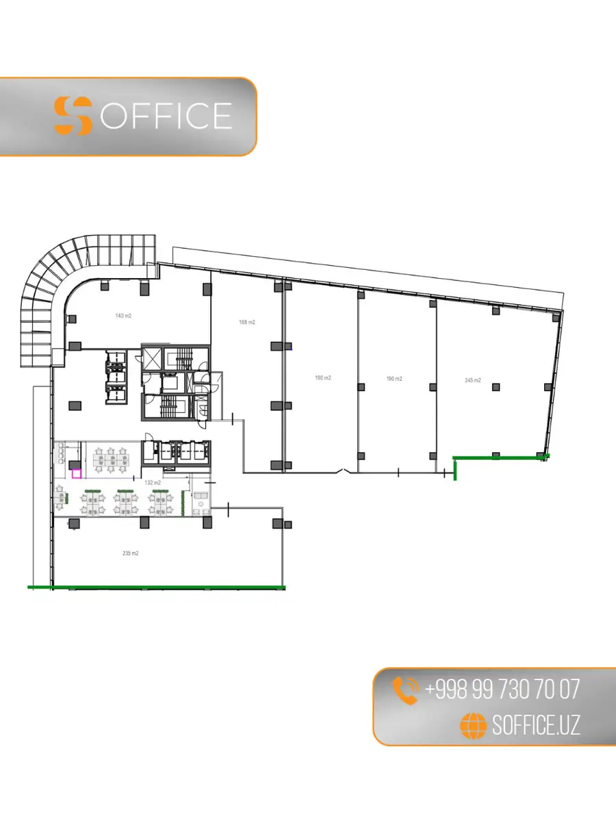 Сдается офис − 140 м²