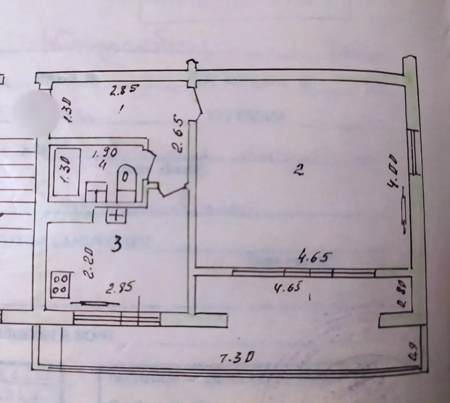 1-комнатная квартира − 42 м², 4/4 этаж